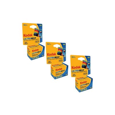 Kodak Ultramax 400 Color Print Film 36 Exp. 35mm DX 400 135-36 (108 Pics) (Pack of 3), Basic